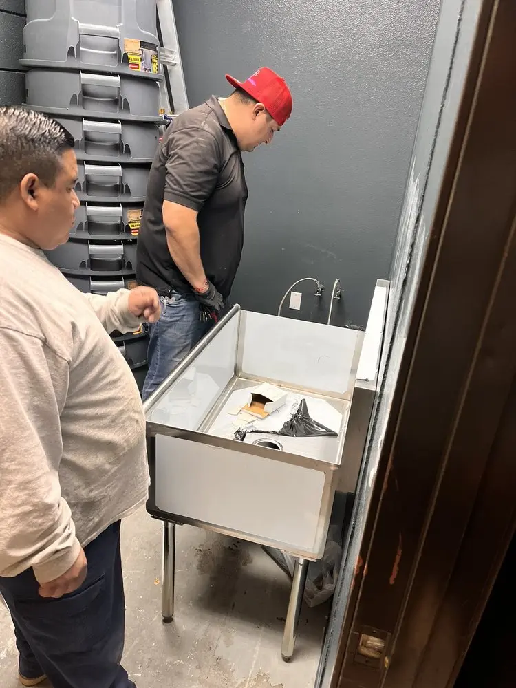 Commercial plumbing and sink installation in Tradesville
